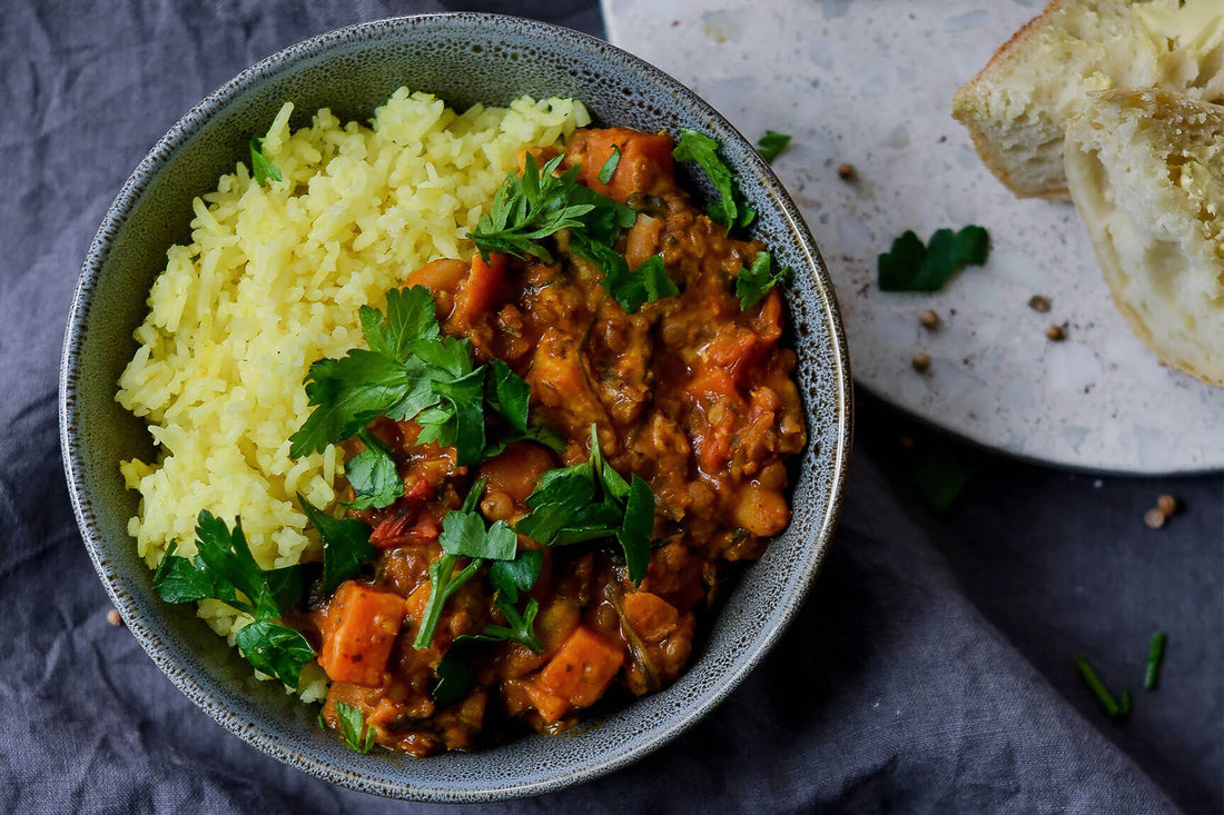 sweet potato and lentil curry